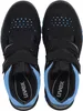 A top-down view of a pair of black and blue safety shoes. Anteprima dell’immagine prodotto