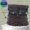 EDIBAZZAR | Set mit 6 verstellbaren braunen Lederarmbändern Produktbild-Vorschau 4