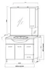 Mobile bagno a terra 105cm con 3 ante quercia bianco | Anteprima dell’immagine prodotto 9
