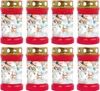 Grabkerze Rot 8er Pack, Brenndauer: 40 Stunden ( je Kerze Produktbild-Vorschau 1