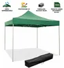 Gazebo richiudibile pieghevole 3 X 3 Verde ricoperto in PVC Anteprima dell’immagine prodotto 1