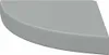 A single gray corner shelf is shown from a slightly elevated diagonal angle against a white background. Produktbild-Vorschau