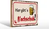 Holzschild Bier 30x20cm hier gibt´s Nachschub Produktbild-Vorschau 2