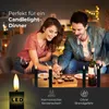 Stabkerzen LED mit Timer SCHWARZ 4 Stück indoor 6 Stunden - Produktbild-Vorschau 4
