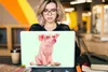 MuchoWow® Laptop Aufkleber Sticker Cover Schwein - Rosa - Produktbild-Vorschau 5