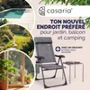 CASARIA® 4x Chaises de jardin pliantes Gris Chiné en Voir les images du produit 2
