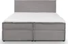 A boxspring bed with a headboard and mattress, shown from the front. Produktbild-Vorschau