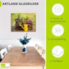 ARTland Glasbild Holzkiste Heidekraut Narzissen Gießkanne Produktbild-Vorschau 3