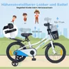 Rower dziecięcy COSTWAY 16 cali z koszykiem, siodełkiem z Podgląd zdjęcia produktu 5