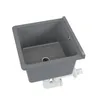 A gray sink with white plumbing parts, isolated on a white background. Anteprima dell’immagine prodotto