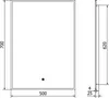 Mexen Erma kúpeľňové zrkadlo s podsvietením 50 x 70 cm, LED Náhľad obrázku produktu 6