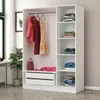 Skye Decor, Kale White Black - 2273, Kleiderschrank, Weiß, Produktbild-Vorschau 4