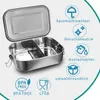 Jayseuw 800+1200ml Brotdose Edelstahl ohne Plastik BPA frei Produktbild-Vorschau 4