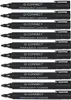 10x Permanent Marker Filzstift Q-Connect, schwarz Produktbild-Vorschau 1