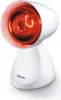 A white infrared lamp with a red bulb is shown on a white background. Produktbild-Vorschau