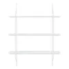 A white, three-tiered wall shelf against a white background. Podgląd zdjęcia produktu