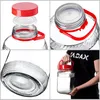 Recipiente de vidrio KADAX de 4 litros con tapa y asa, Vista previa de la imagen del producto 3