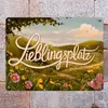 Lieblingsplatz Metallschild in 15x20 cm mit Blumenwiese Produktbild-Vorschau 7