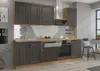 Küche Stilo Grau + Eiche Artisan 250 cm Küchenzeile Produktbild-Vorschau 1