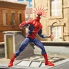 A Spider-Man action figure posed on a rooftop with buildings in the background. Podgląd zdjęcia produktu