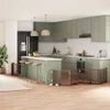 6-tlg. Hundetor mit Tür Faltbar Braun 480 cm Pappelholz Produktbild-Vorschau 2