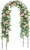 Schwarzer Metall-Rosenbogen 140x40x240 cm, Gartenbogen Produktbild-Vorschau 1