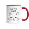 Katzen Papa Tasse Rot Katzen-Papa Geschenk Katzenliebhaber Produktbild-Vorschau 2