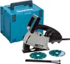 A Makita wall chaser with its case and accessories on a white background. Podgląd zdjęcia produktu