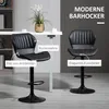 HOMCOM Set da 2 sgabelli da bar, girevoli a 360°, Anteprima dell’immagine prodotto 4