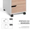 HOMCOM Rollcontainer Aktenschrank, Büroschrank mit 3 Produktbild-Vorschau 6