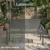 Outsunny Gartenbank 2-Sitzer Metall wetterfest Outdoor Produktbild-Vorschau 8