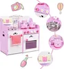 COSTWAY Kinderküche mit Holzkochgeschir, Spielküche mit Produktbild-Vorschau 3
