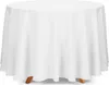 Tischdecke, weiß, Ø 300 cm, Polyester, rund, Stoff Produktbild-Vorschau 1