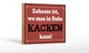 Holzschild Spruch 18x12cm Zuhause wo in Ruhe kacken kann Produktbild-Vorschau 1