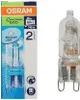 A product shot of an Osram Halogen Eco bulb and its packaging. Podgląd zdjęcia produktu