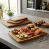 KESPER Schneidebrett-Set 4-tlg. Bambus dunkel – Saftrille – Produktbild-Vorschau 3