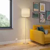 Lindby Stehlampe Everly, weiß, Textil, 166 cm hoch, E27 Produktbild-Vorschau 3