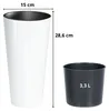 Květináč TUBUS SLIM s vkladem 15 cm - barva: bílá (lesklá) Anteprima dell’immagine prodotto 4