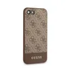 A brown Guess branded iPhone case is shown against a white background. Voir les images du produit