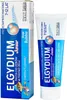 A product shot of toothpaste packaging and a tube. Produktbild-Vorschau