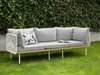BELIANI Gartensofa Weiß / Hellbraun mit Auflagen Grau aus Produktbild-Vorschau 2