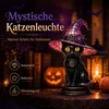 Halloween Nachtlicht Hexenkatze, gotische Katzenfigur mit Produktbild-Vorschau 2