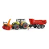 A toy tractor with a snow blower attachment and a trailer, with two toy figures. Anteprima dell’immagine prodotto