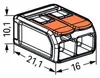 Wago 221-612, Gerade, 450 V, Orange, Transparent, EN 60664 Produktbild-Vorschau 2