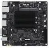 A top-down view of a black motherboard with a black heatsink. Produktbild-Vorschau