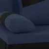 Ecksofa Polo mit Schlaffunktion - Marineblau/Schwarz Produktbild-Vorschau 2