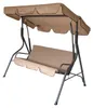 Hollywoodschaukel 3 Sitzer creme-grau 170x110x153cm Produktbild-Vorschau 2