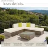 Salon en rotin avec structure en aluminium Paris - marron Voir les images du produit 4