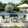 Mondeer Gartenmöbel Set 4-tlg Sitzgruppe Balkon Terrasse Produktbild-Vorschau 4