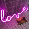 Insegna al neon a LED LOVE Cuore rosa 35x13 cm - Anteprima dell’immagine prodotto 1